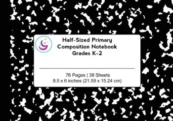 Half-Sized Primary Composition Notebook