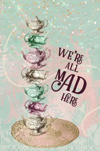 We're All Mad Here Notebook (6x9 Dot Grid Perfect Bound)