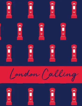London Calling Notebook (8.5x11 Lined Spiral Bound)