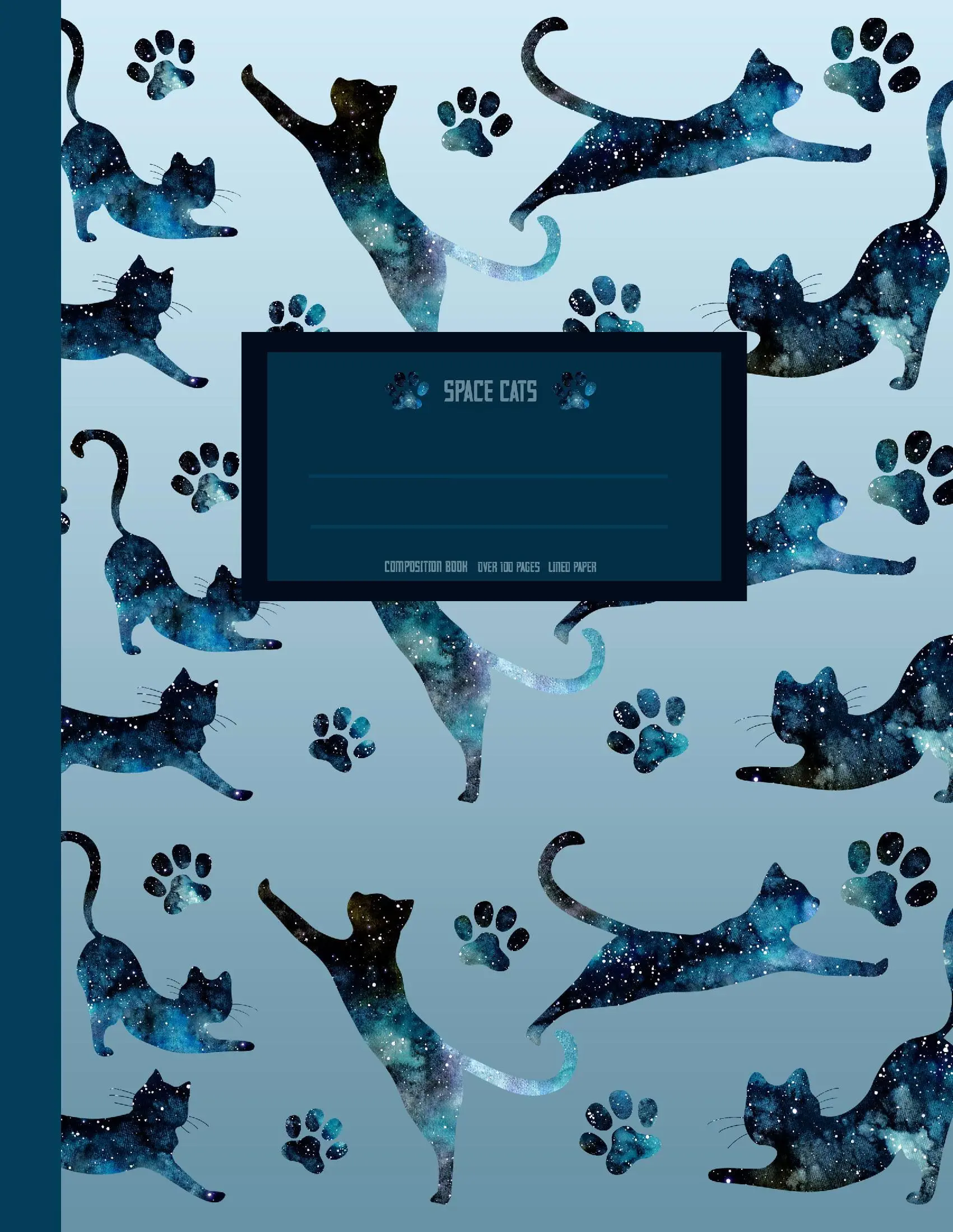 Space Cats: Primary Handwriting Paper Notebook (8.5x11 Perfect Bound)