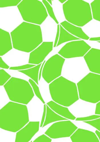 Light Green White Football | A5 Notebook | Lined | 100 pages | Blank Date | Page Numbers