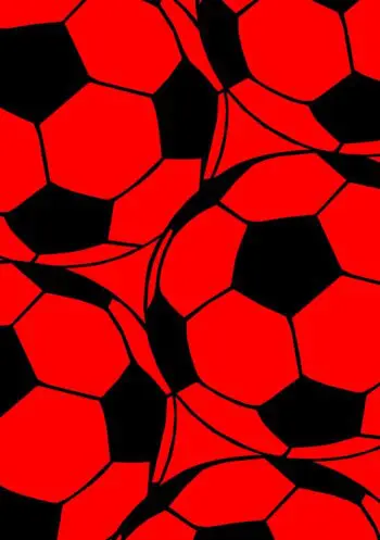 Red Black Football | A5 Notebook | Lined | 100 pages | Blank Date | Page Numbers