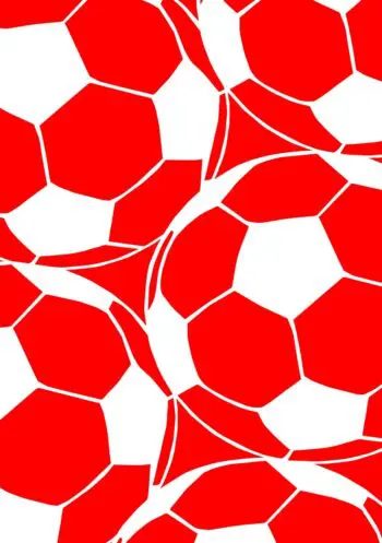 Red White Football | A5 Notebook | Lined | 100 pages | Blank Date | Page Numbers