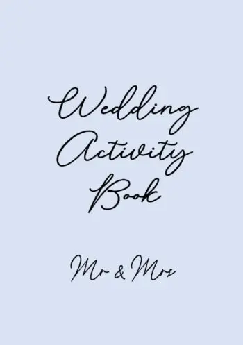 Wedding Activity Book | Mr & Mrs | A5 | 40 Pages | Light Blue