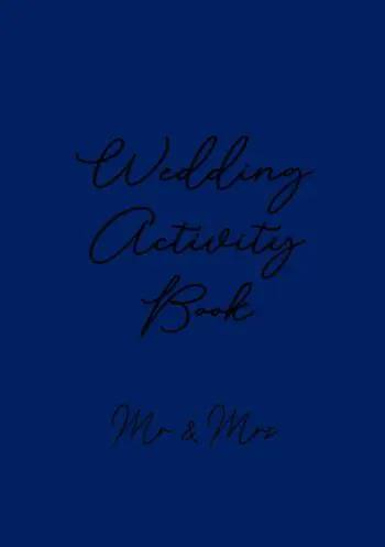 Wedding Activity Book | Mr & Mrs | A5 | 40 Pages | Navy Blue
