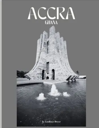 Decorative Book-Accra White and Black