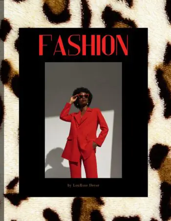 Decorative Book- Fashion Red Cheetah