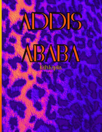Decorative Book Addis Ababa Blue and Orange