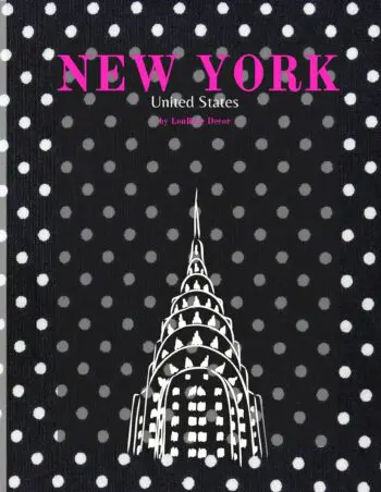 Decorative Book- New York Black White Polka Dots