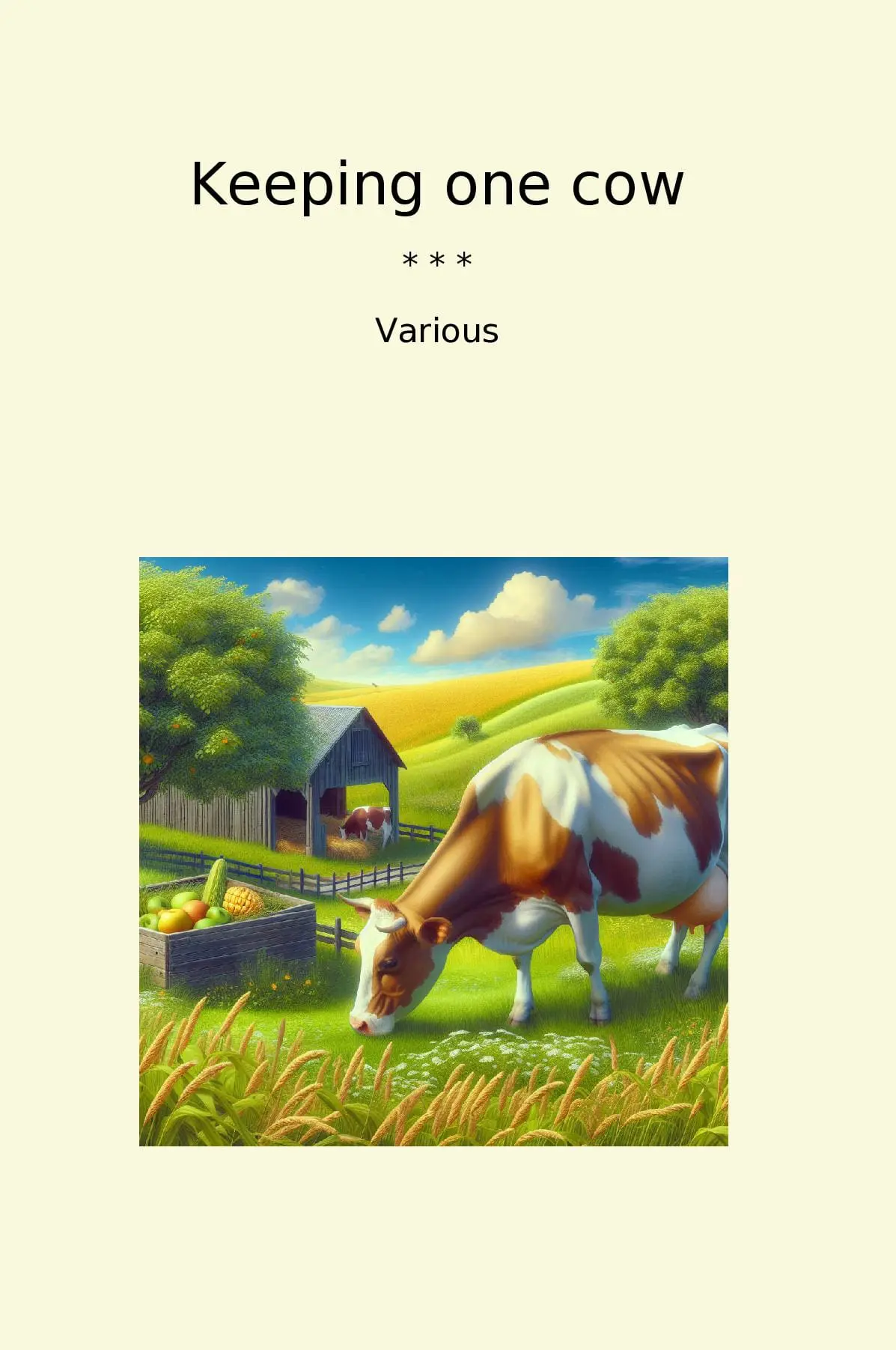 Keeping one cow