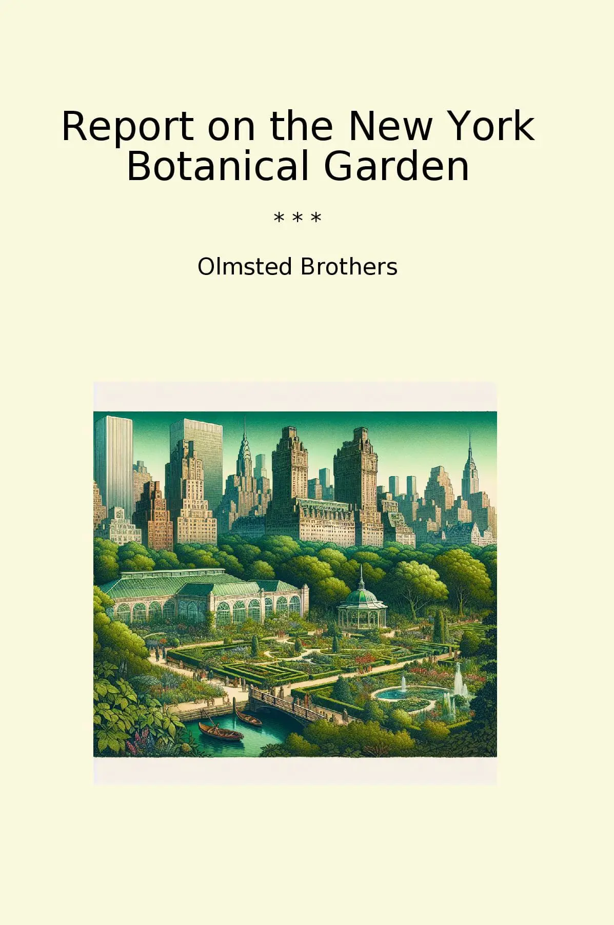 Report on the New York Botanical Garden