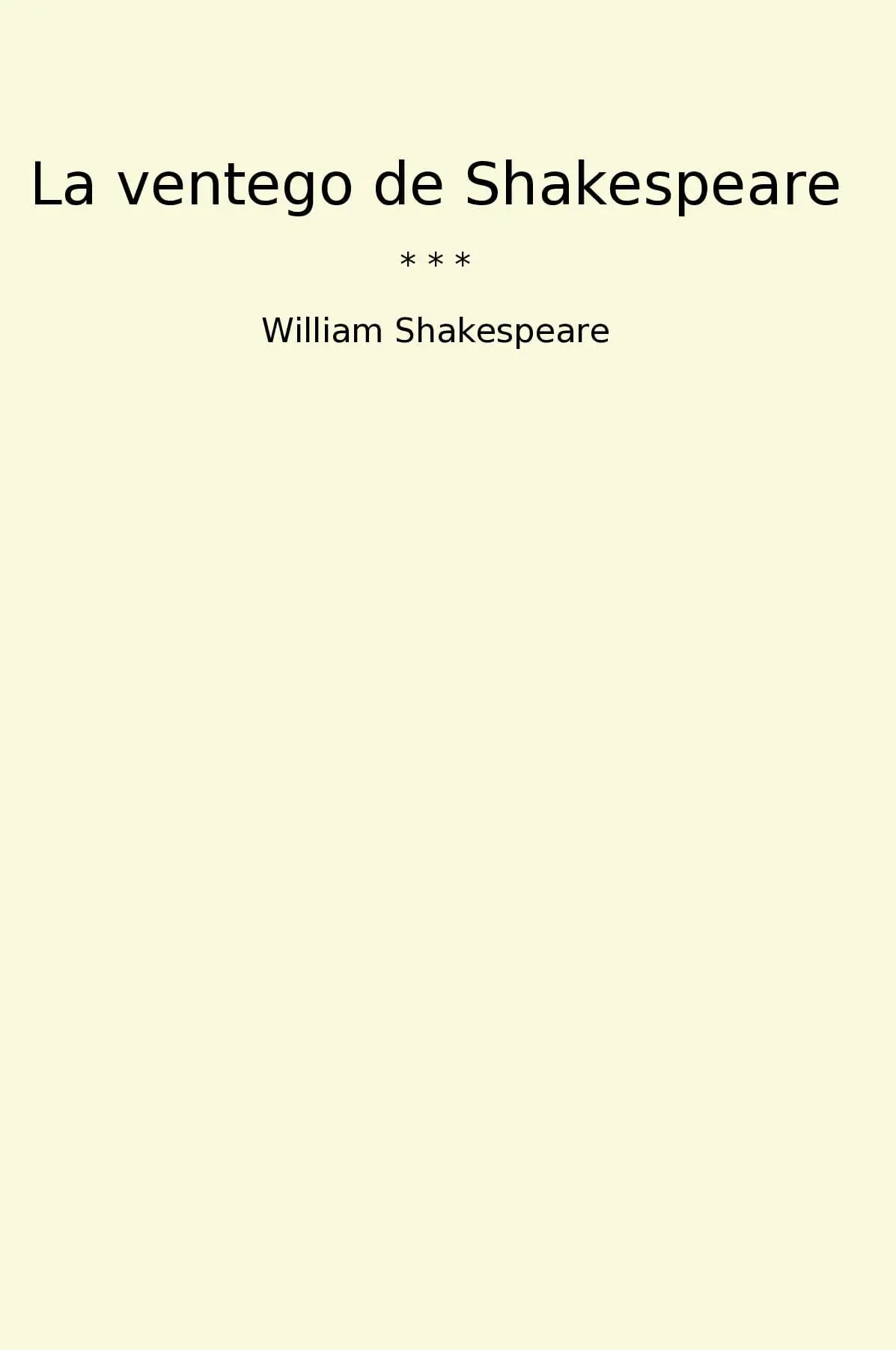 La ventego de Shakespeare