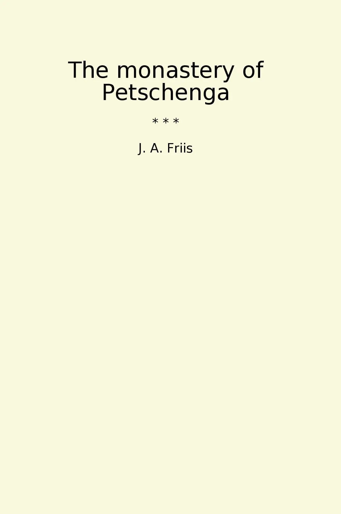The monastery of Petschenga