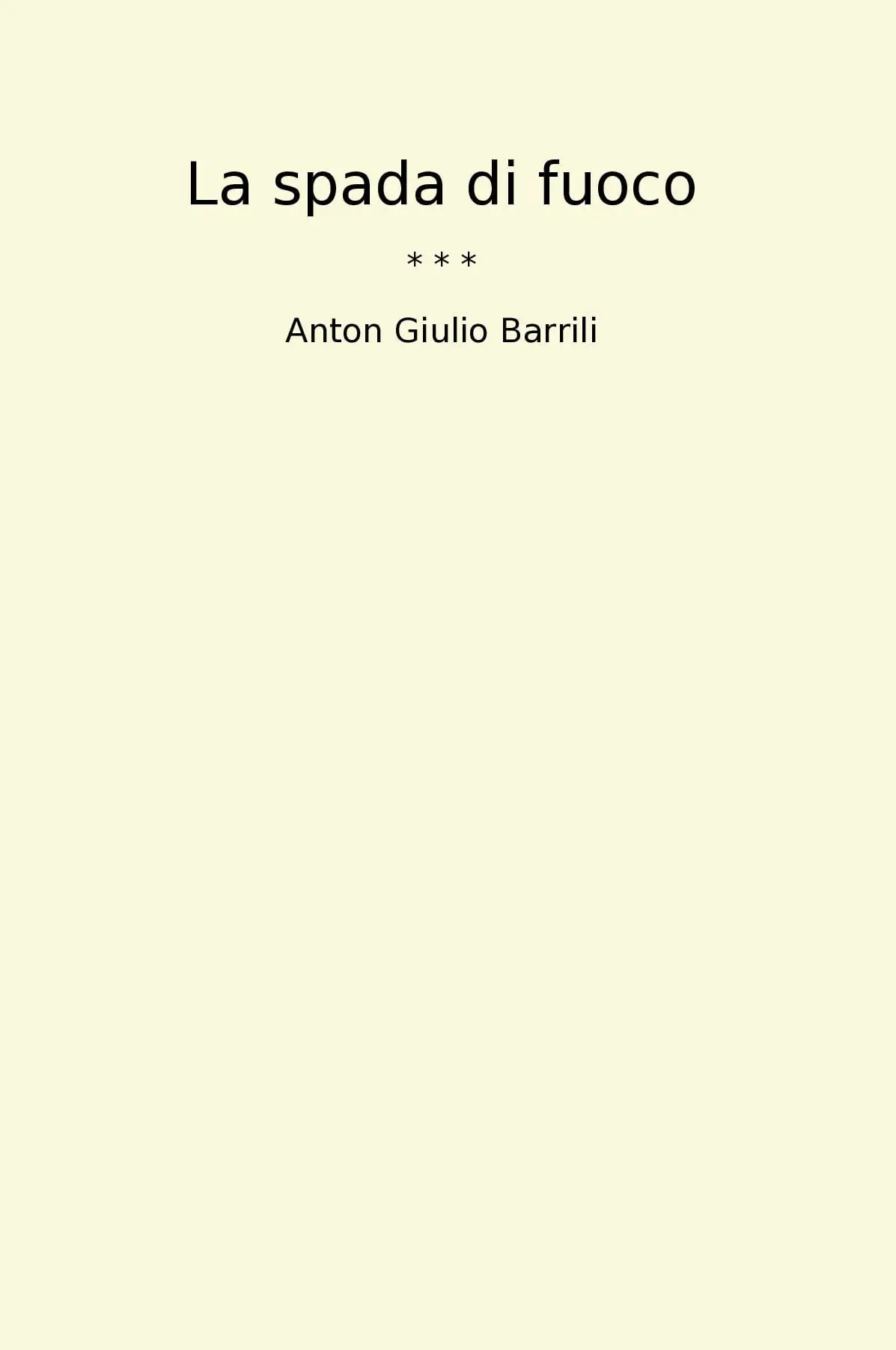 La spada di fuoco