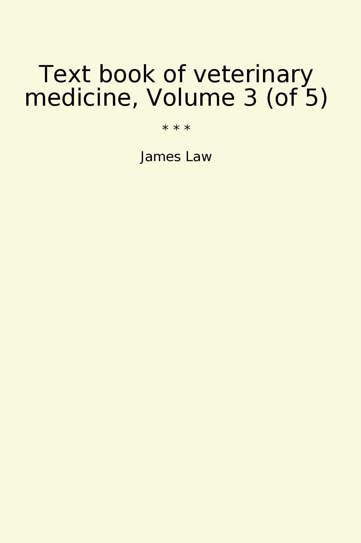 Text book of veterinary medicine, Volume 3 (of 5)