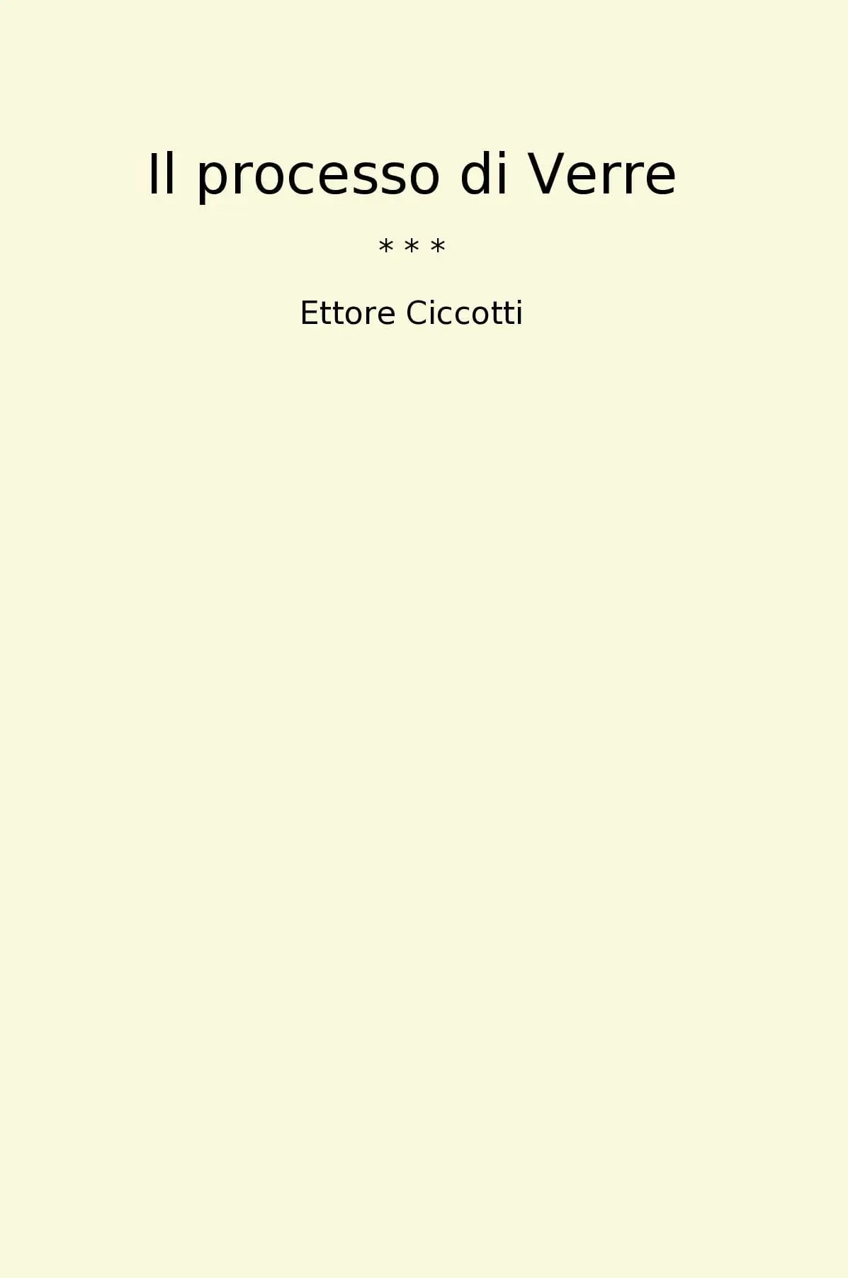 Il processo di Verre
