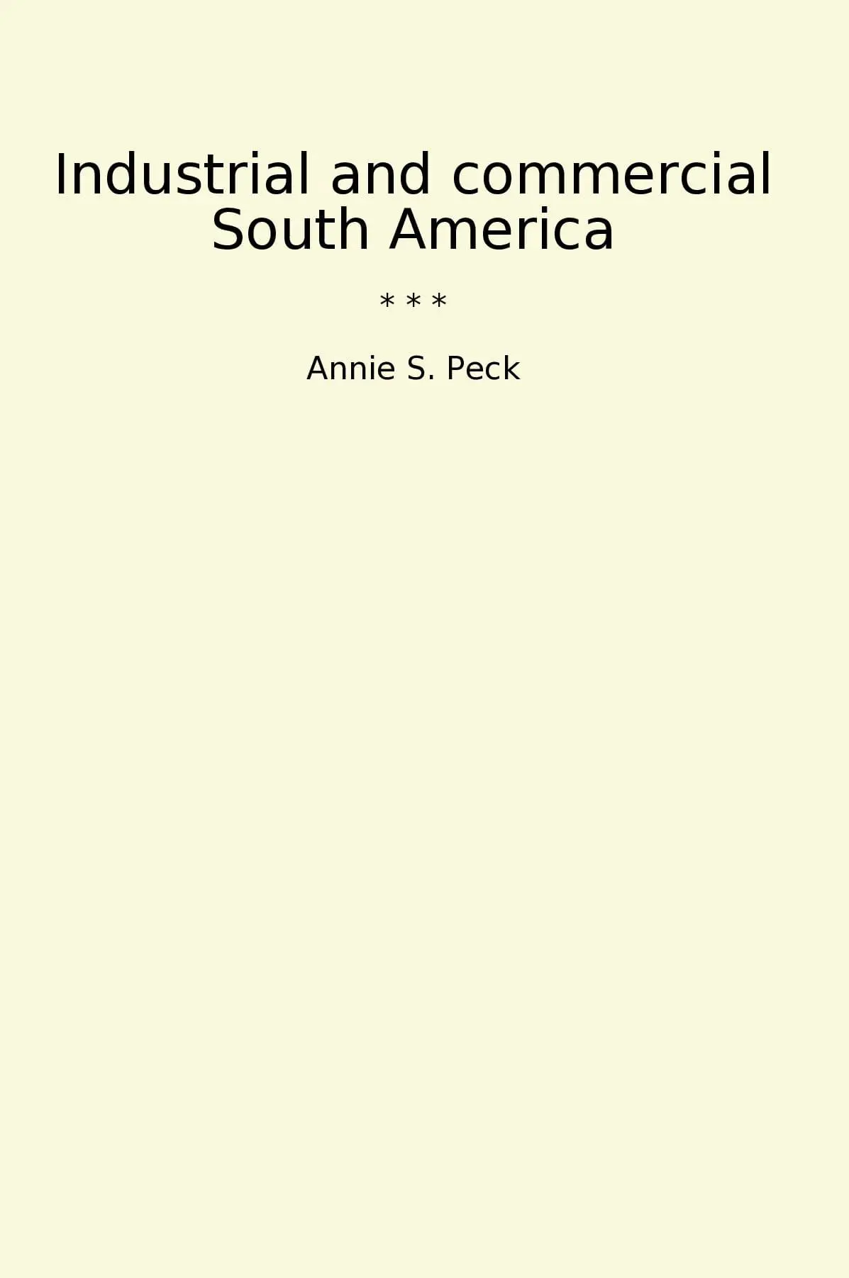 Industrial and commercial South America