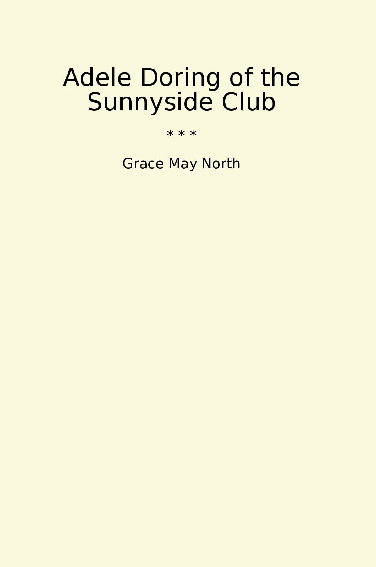 Adele Doring of the Sunnyside Club