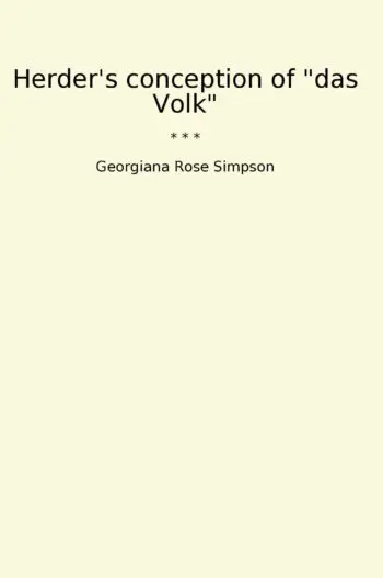 Herder's conception of "das Volk"