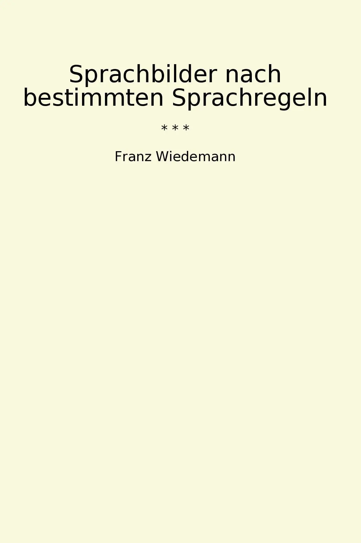 Sprachbilder nach bestimmten Sprachregeln