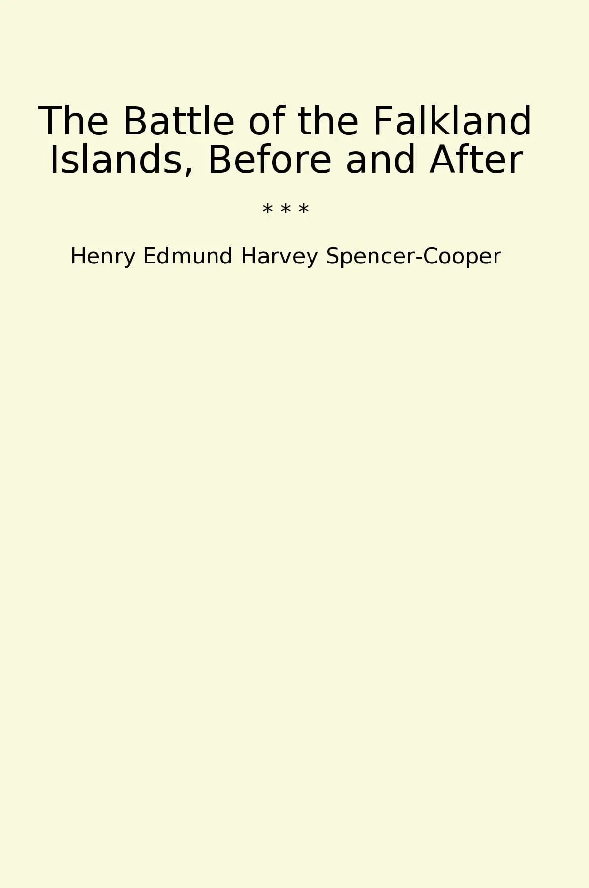 The Battle of the Falkland Islands, Before and After
