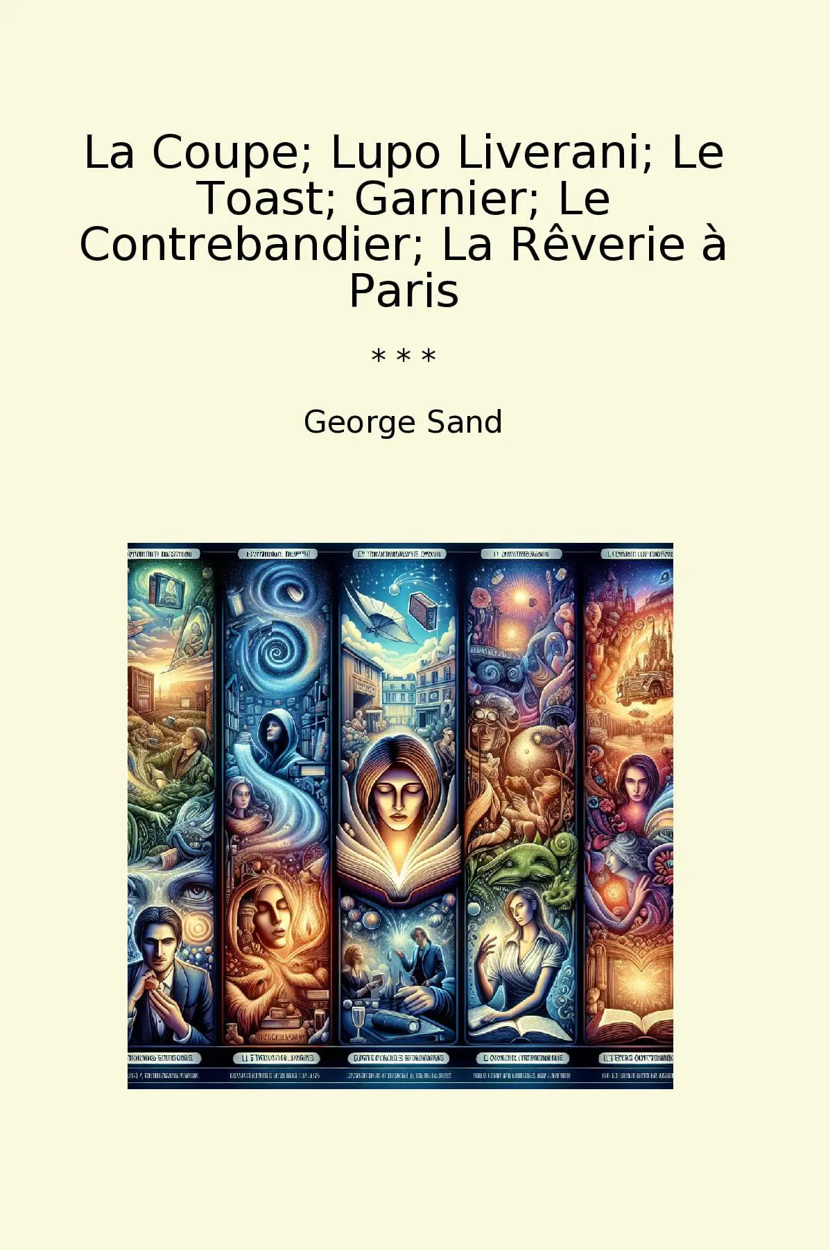 La Coupe; Lupo Liverani; Le Toast; Garnier; Le Contrebandier; La Rêverie à Paris