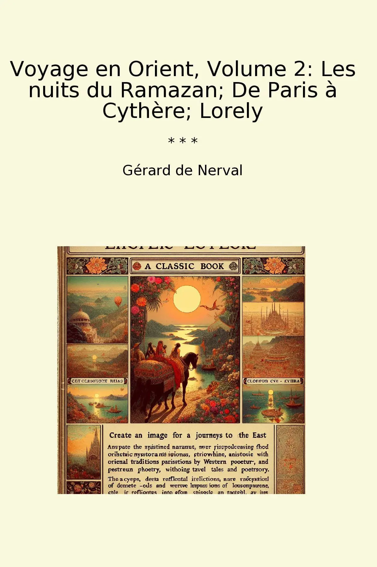 Voyage en Orient, Volume 2: Les nuits du Ramazan; De Paris à Cythère; Lorely