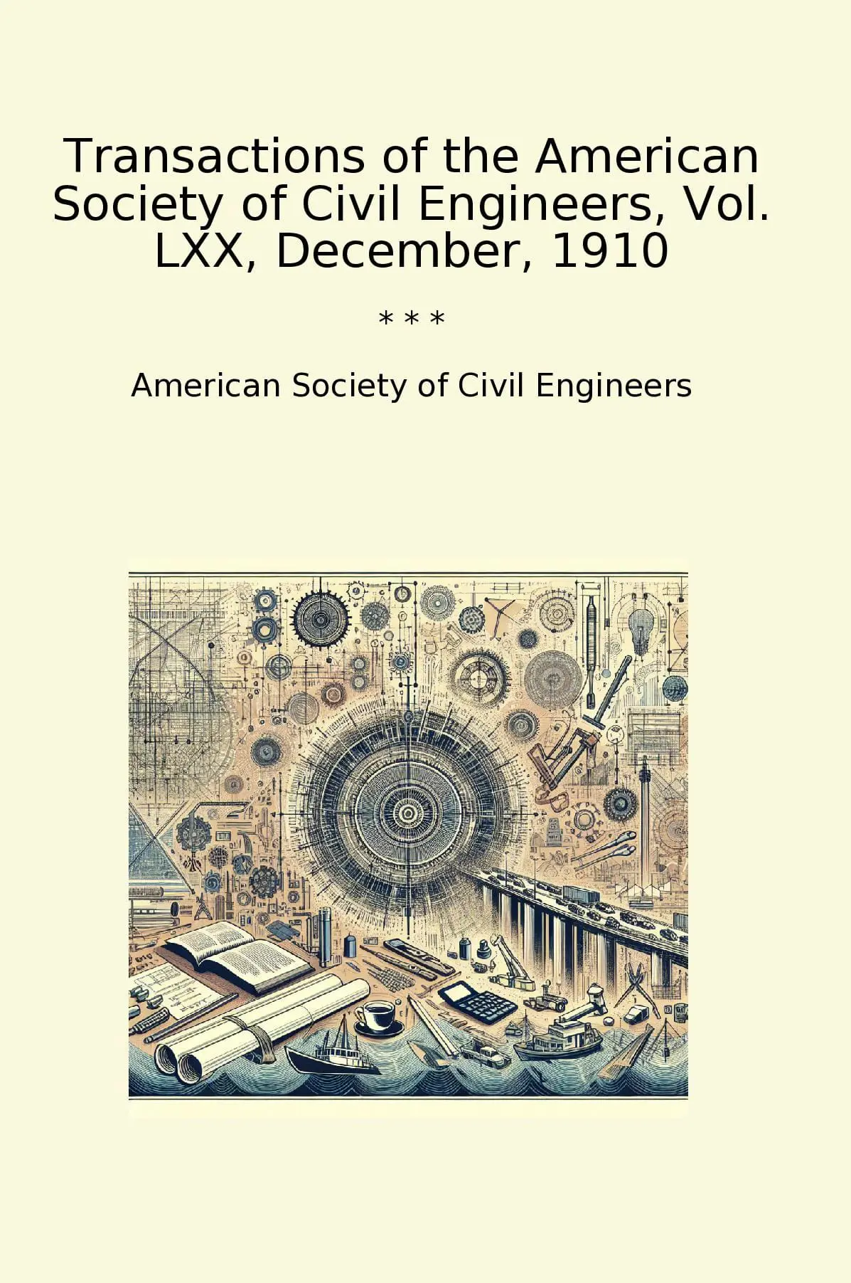 Transactions of the American Society of Civil Engineers, Vol. LXX, December, 1910