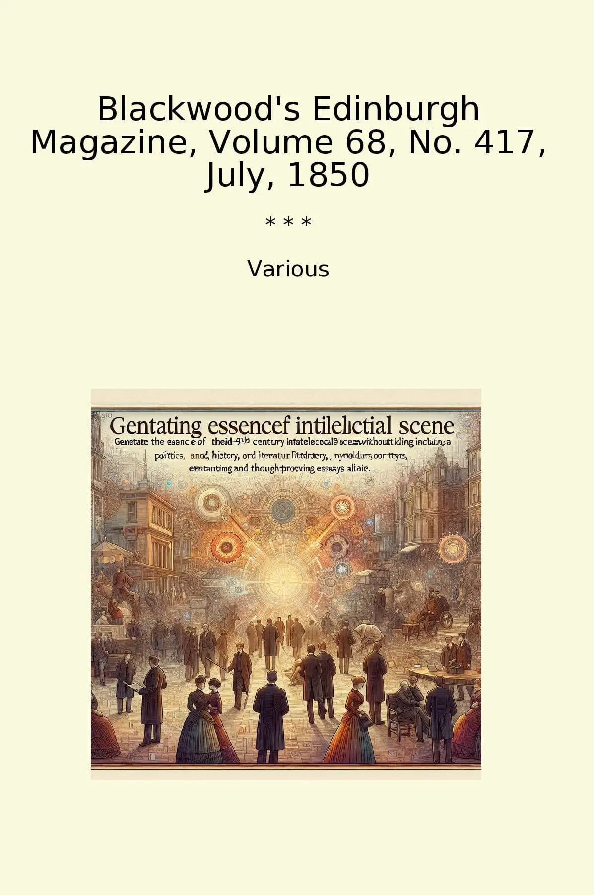 Blackwood's Edinburgh Magazine, Volume 68, No. 417, July, 1850