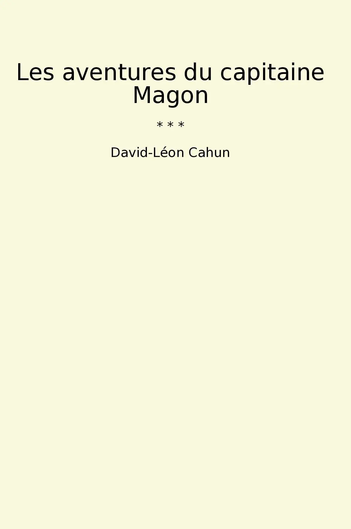 Les aventures du capitaine Magon