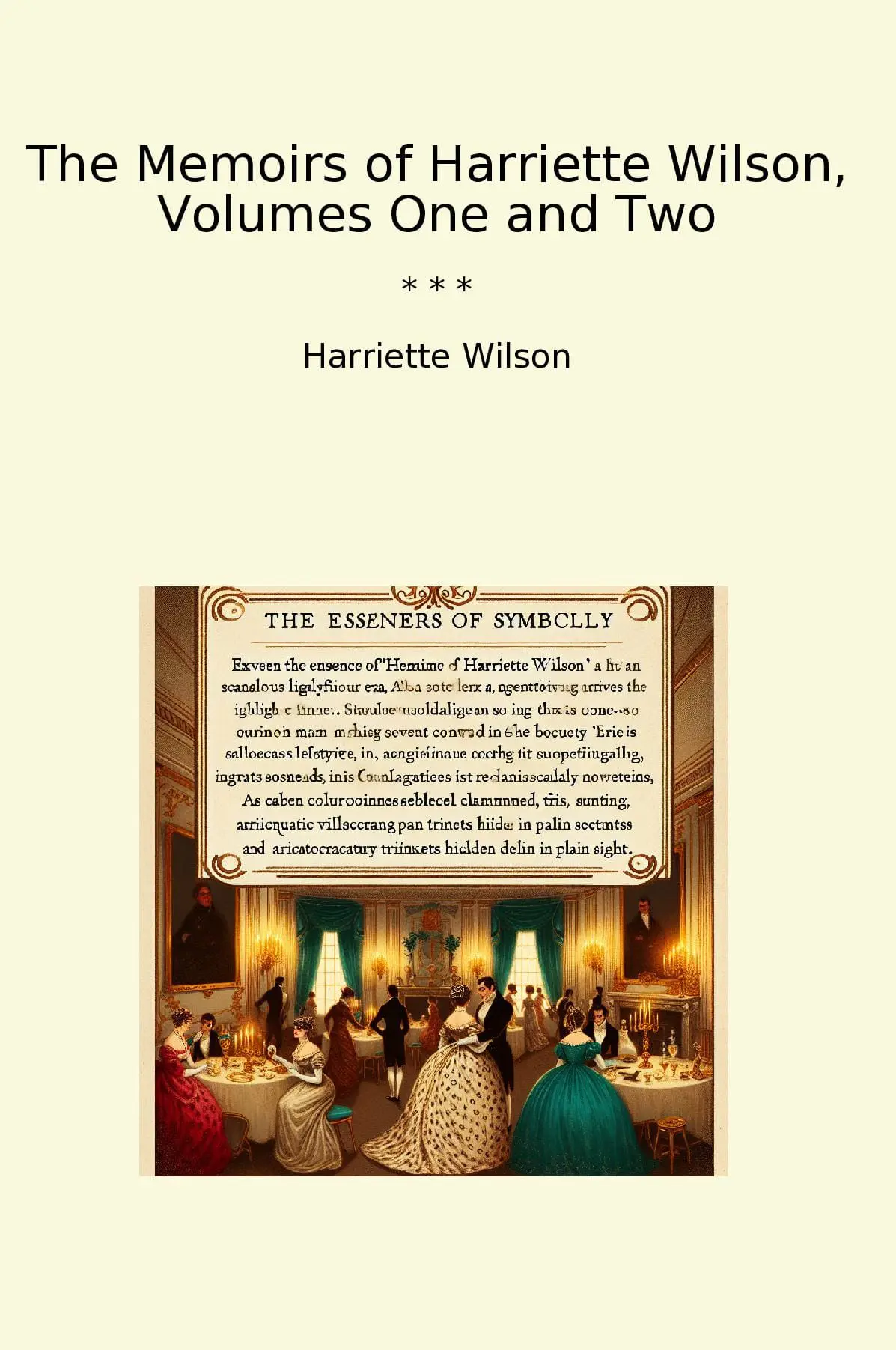 The Memoirs of Harriette Wilson, Volumes One and Two