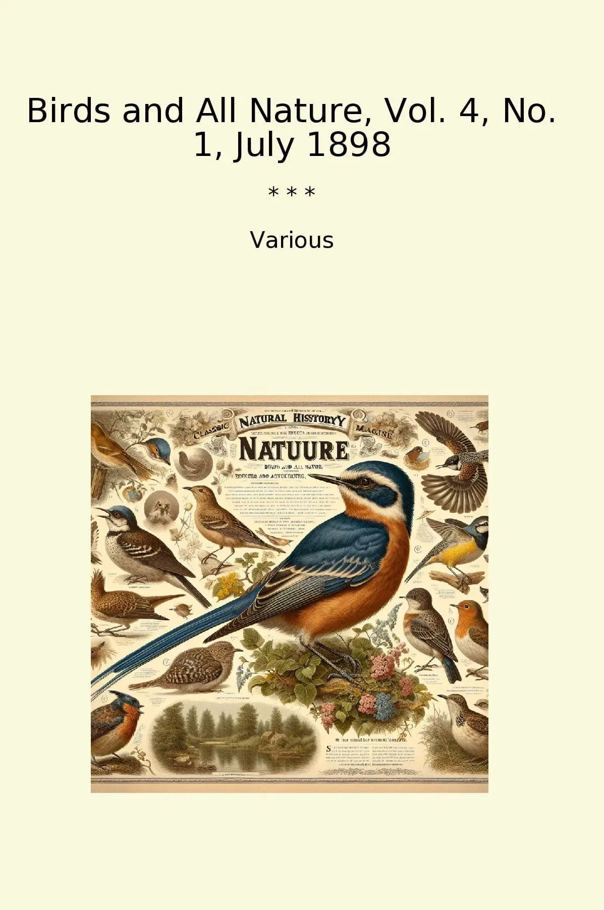 Birds and All Nature, Vol. 4, No. 1, July 1898