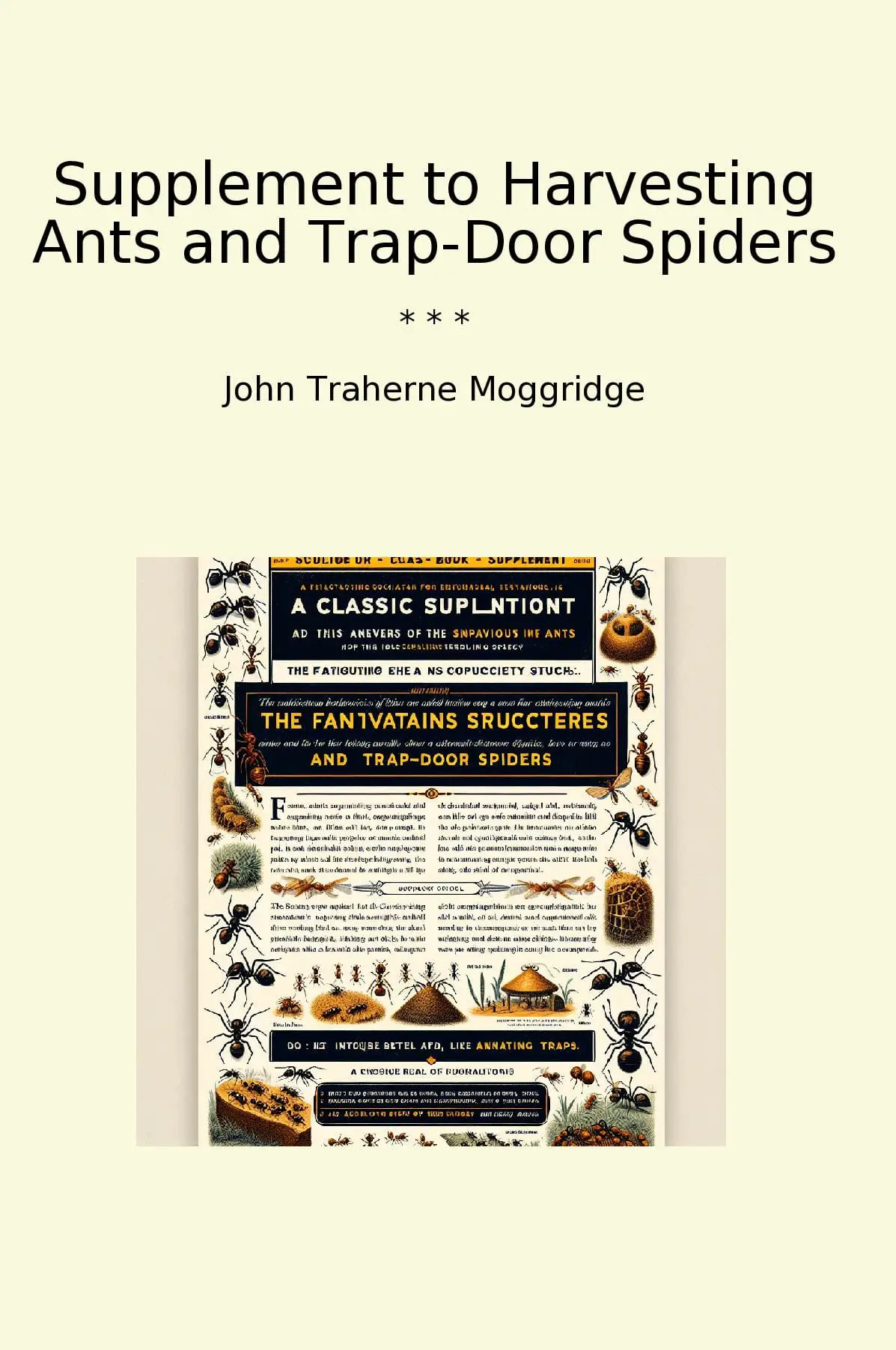 Supplement to Harvesting Ants and Trap-Door Spiders