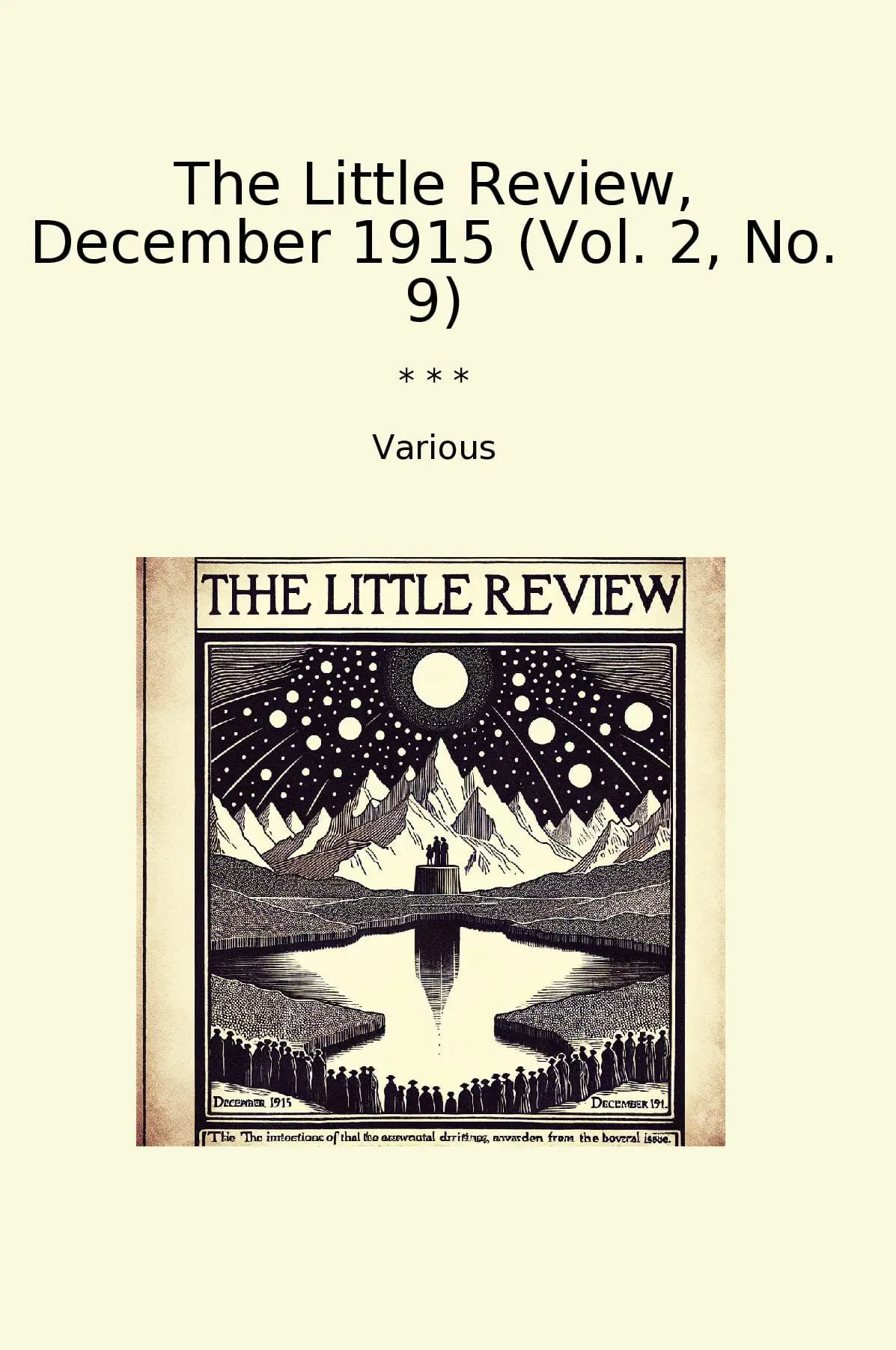 The Little Review, December 1915 (Vol. 2, No. 9)