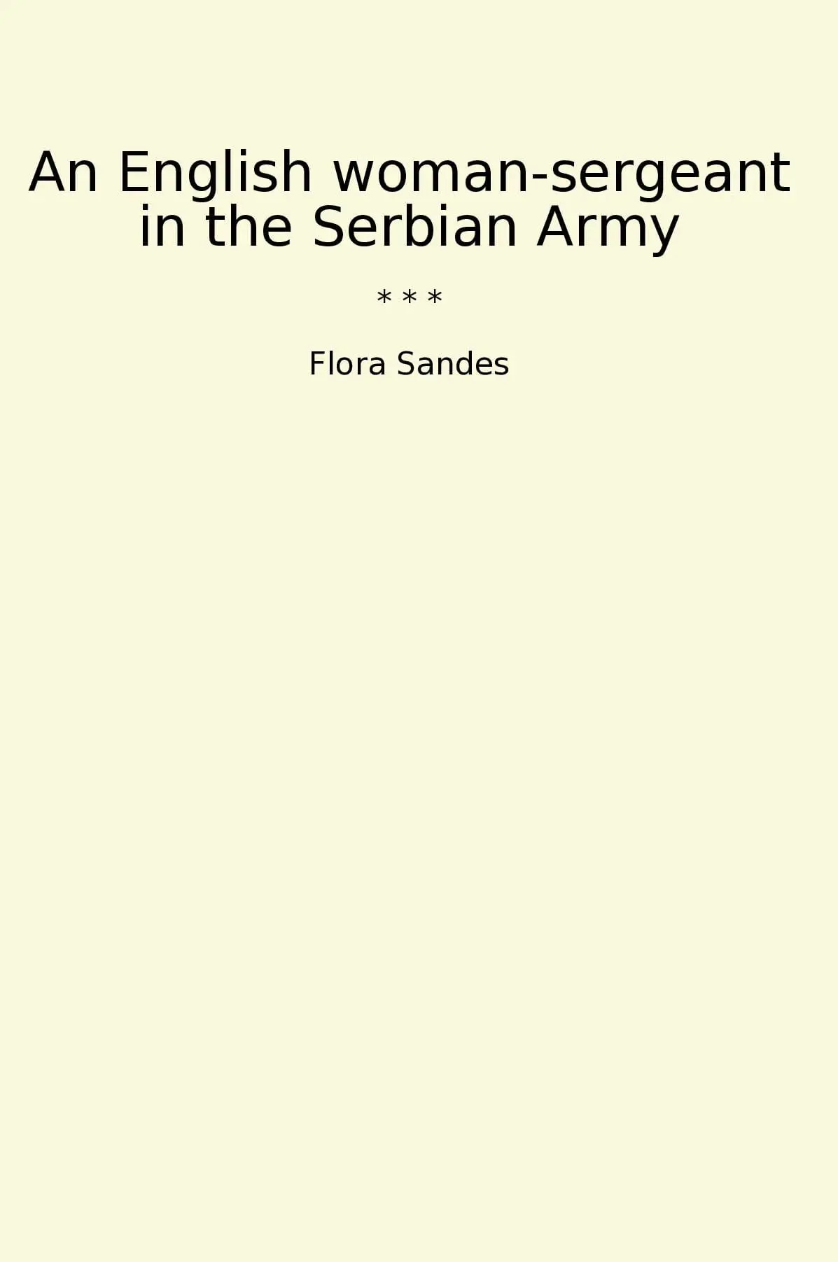 An English woman-sergeant in the Serbian Army