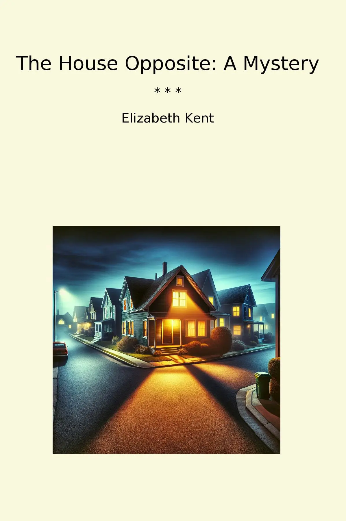 The House Opposite: A Mystery