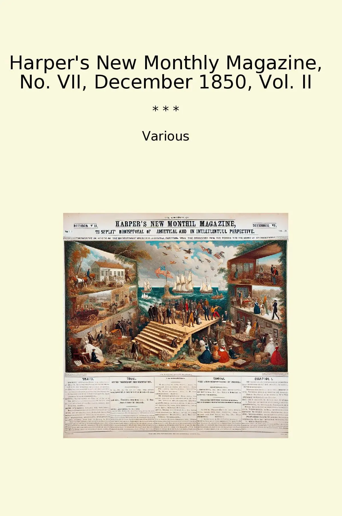 Harper's New Monthly Magazine, No. VII, December 1850, Vol. II