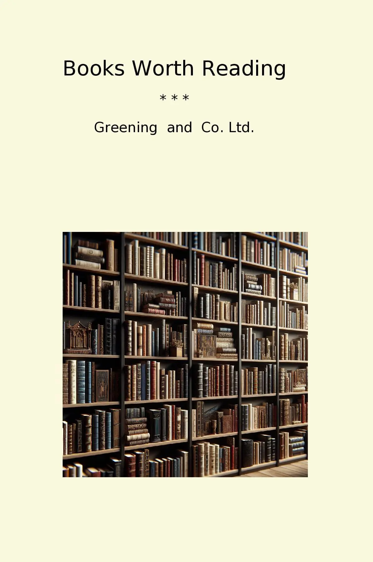 Books Worth Reading