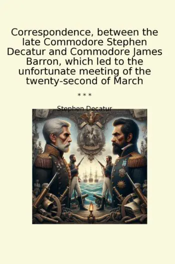 Correspondence, between the late Commodore Stephen Decatur and Commodore James Barron, which led to the unfortunate meeting of the twenty-second of March