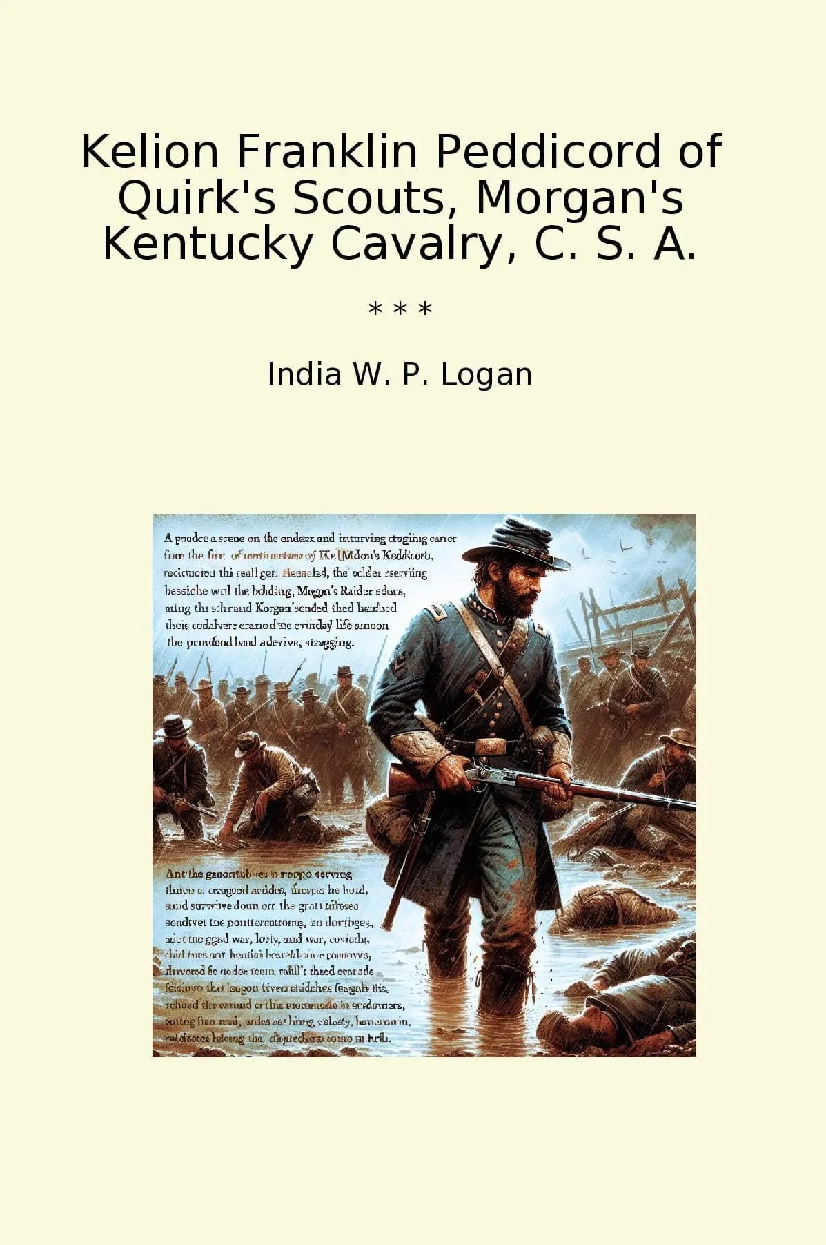 Kelion Franklin Peddicord of Quirk's Scouts, Morgan's Kentucky Cavalry, C. S. A.