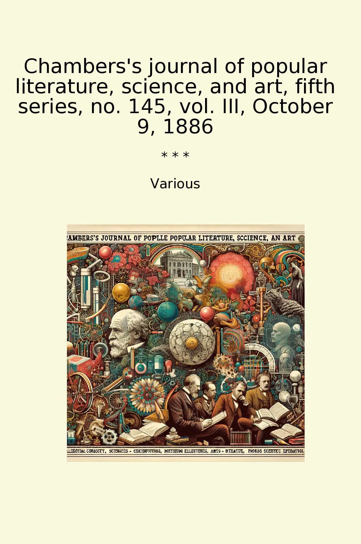 Chambers's journal of popular literature, science, and art, fifth series, no. 145, vol. III, October 9, 1886