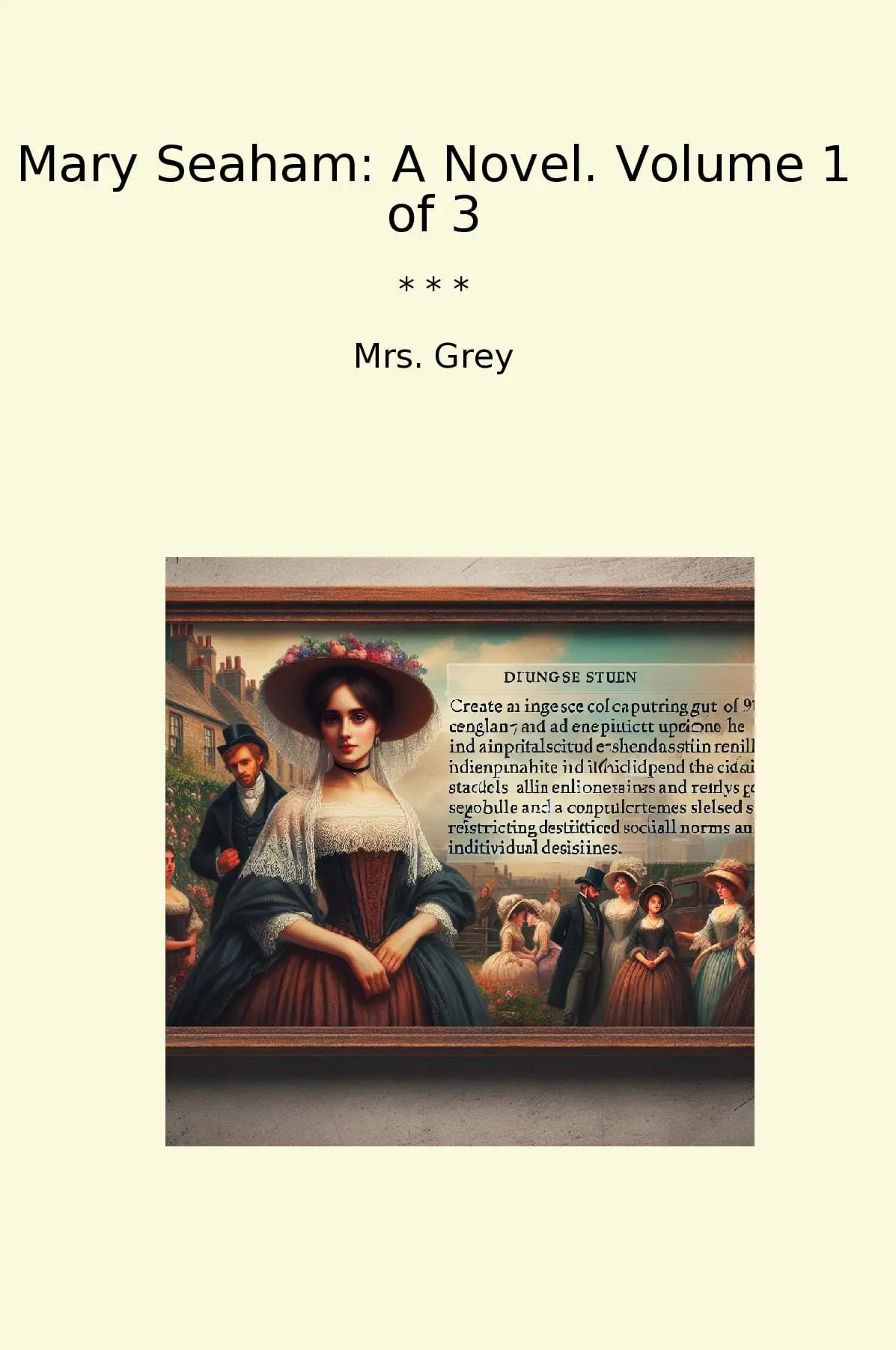 Mary Seaham: A Novel. Volume 1 of 3