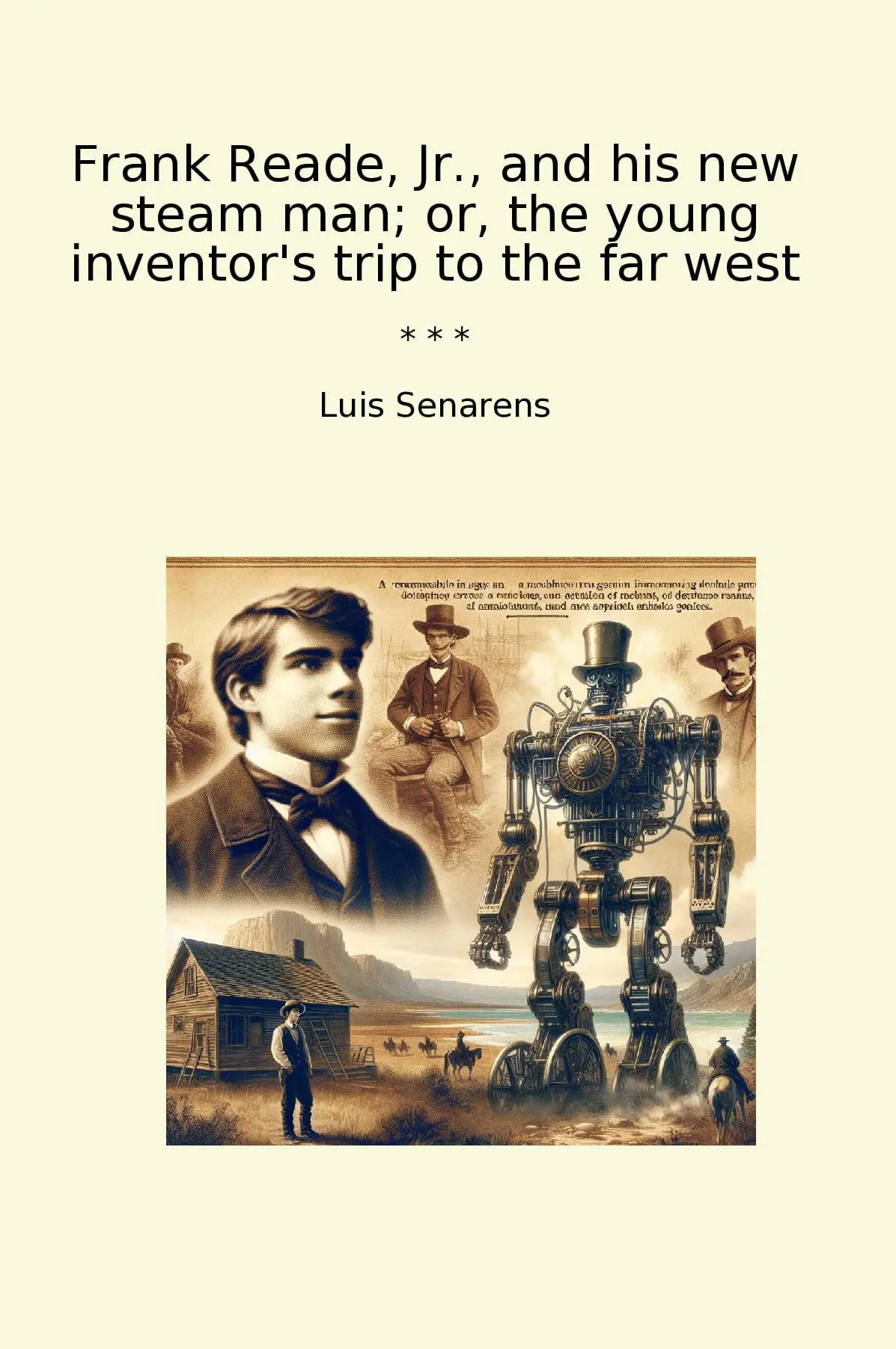 Frank Reade, Jr., and his new steam man; or, the young inventor's trip to the far west