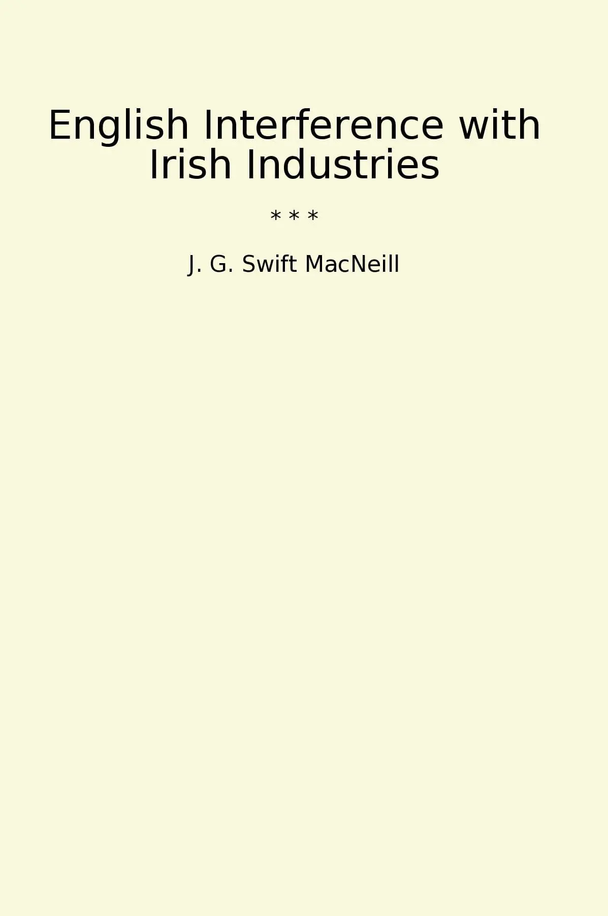 English Interference with Irish Industries