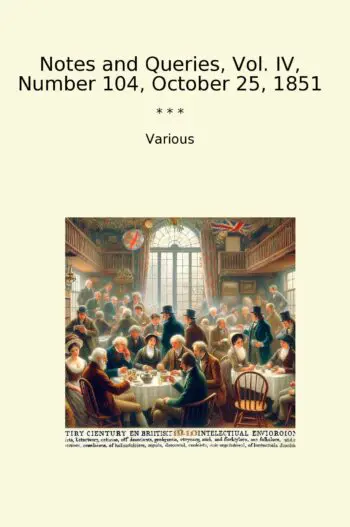 Notes and Queries, Vol. IV, Number 104, October 25, 1851