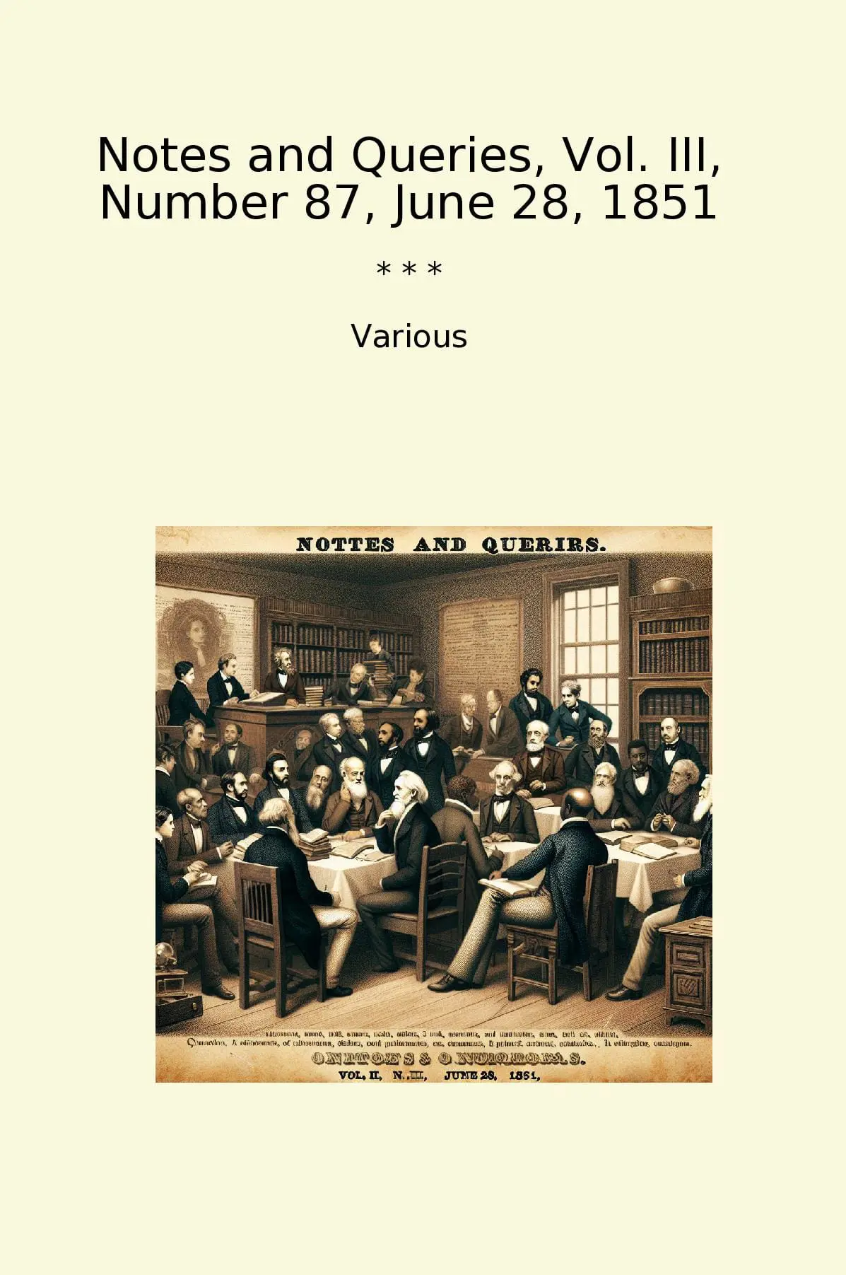 Notes and Queries, Vol. III, Number 87, June 28, 1851