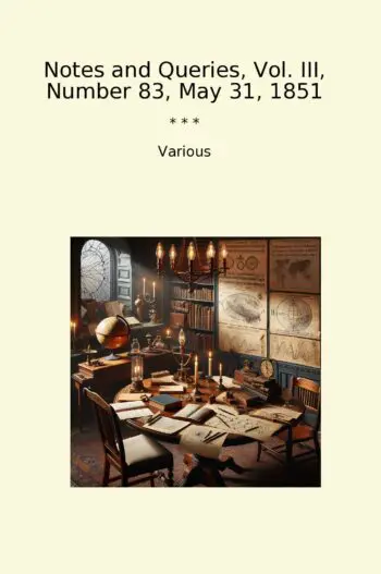 Notes and Queries, Vol. III, Number 83, May 31, 1851