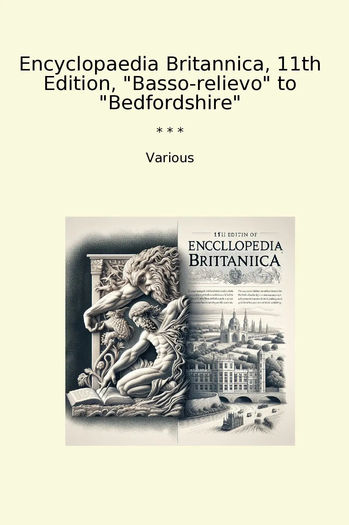 Encyclopaedia Britannica, 11th Edition, "Basso-relievo" to "Bedfordshire"