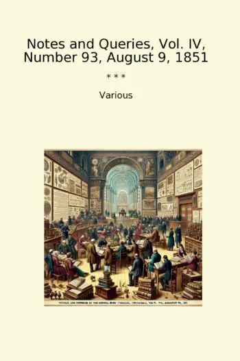 Notes and Queries, Vol. IV, Number 93, August 9, 1851