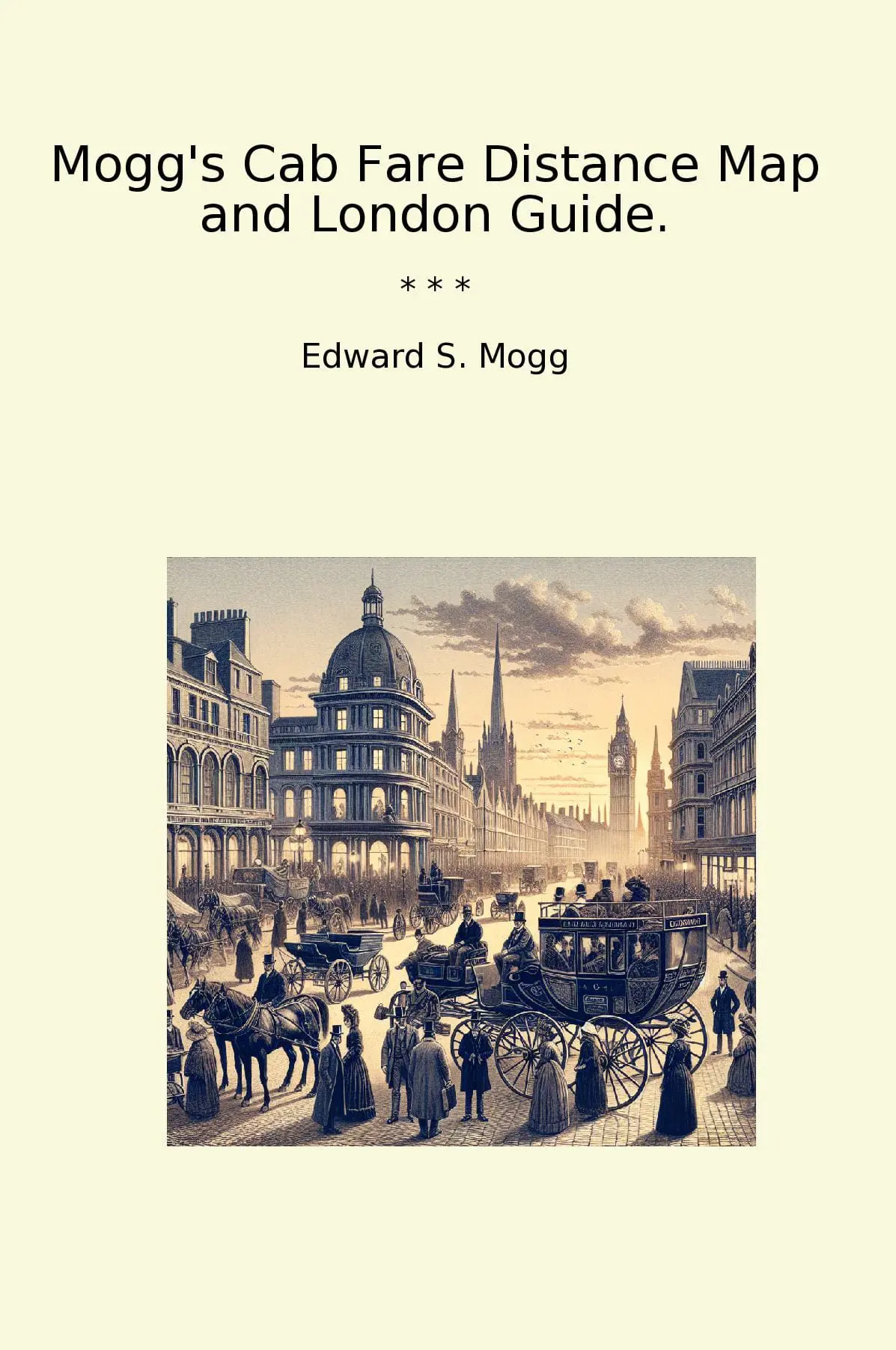 Mogg's Cab Fare Distance Map and London Guide.